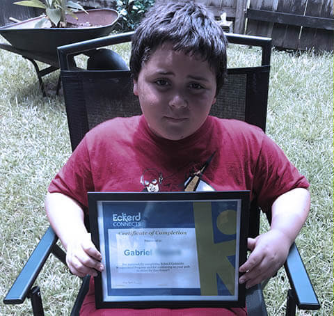 Young Gabe showing of award